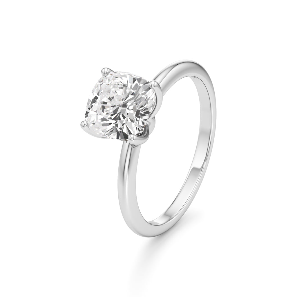 Eternal Spark Cushion-Cut Solitaire Ring