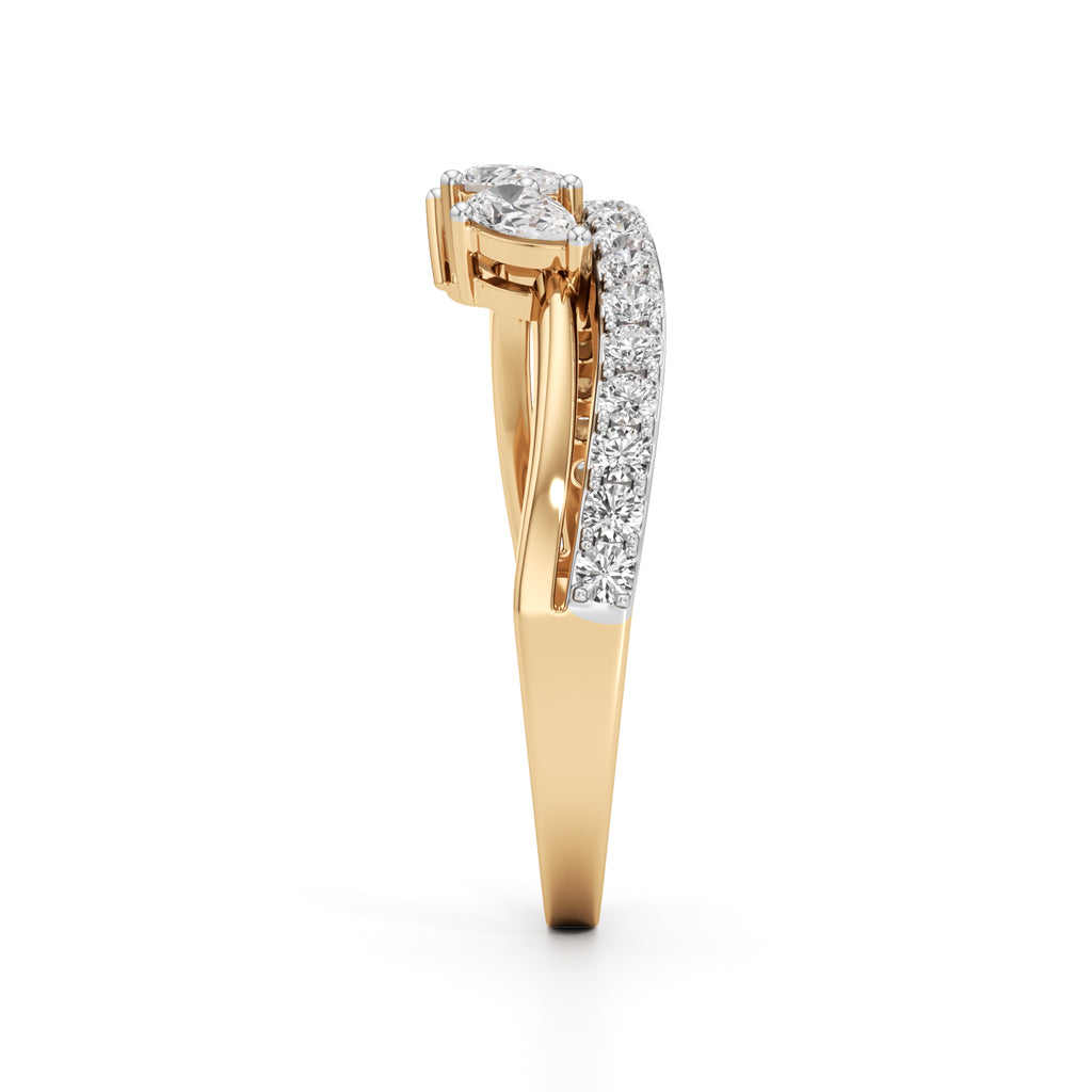 Trinity Bloom Diamond Ring