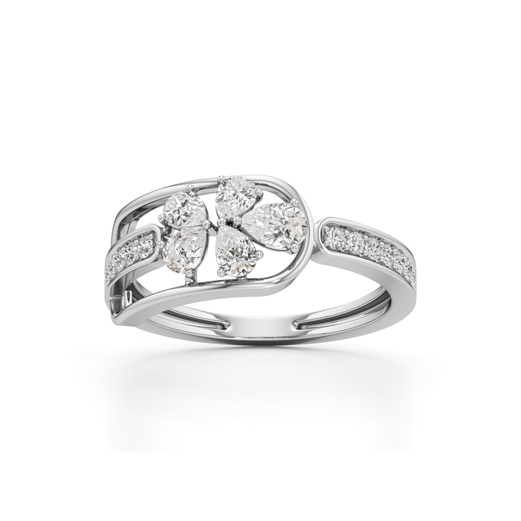 Petal Charm Diamond Ring