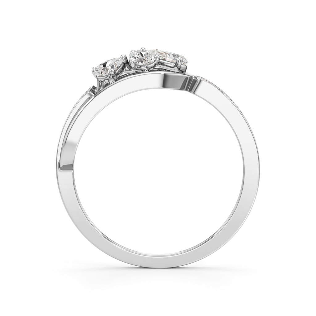 Petal Charm Diamond Ring