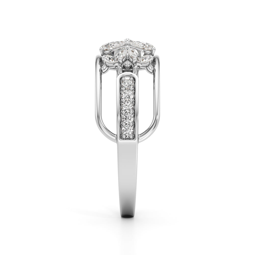 Petal Charm Diamond Ring