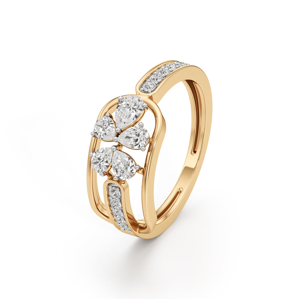 Petal Charm Diamond Ring
