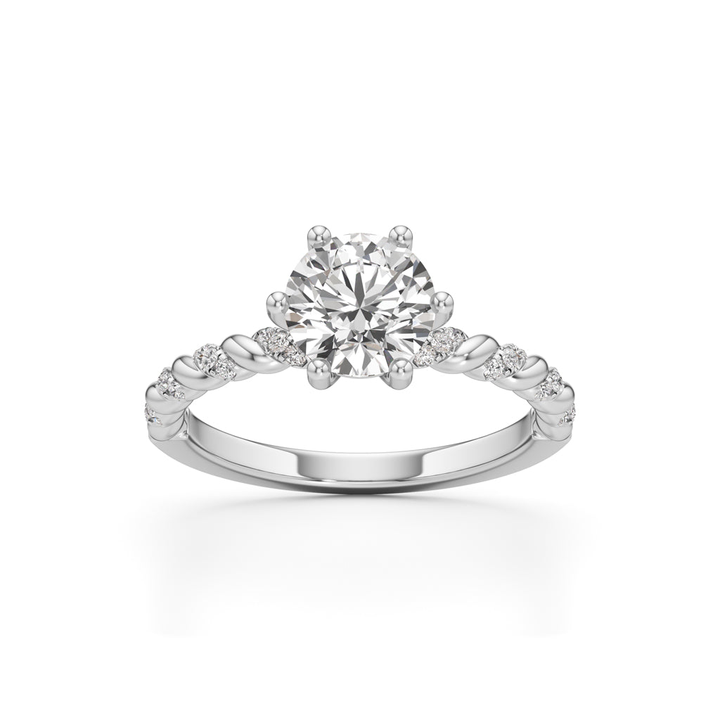 Twist of Eternity Solitaire Ring