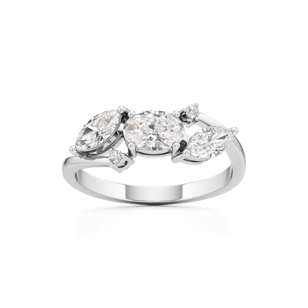 Triad Radiance Diamond Ring