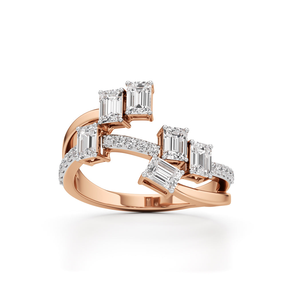 Celestara Emerald Dance Ring
