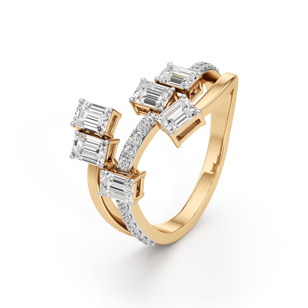 Celestara Emerald Dance Ring