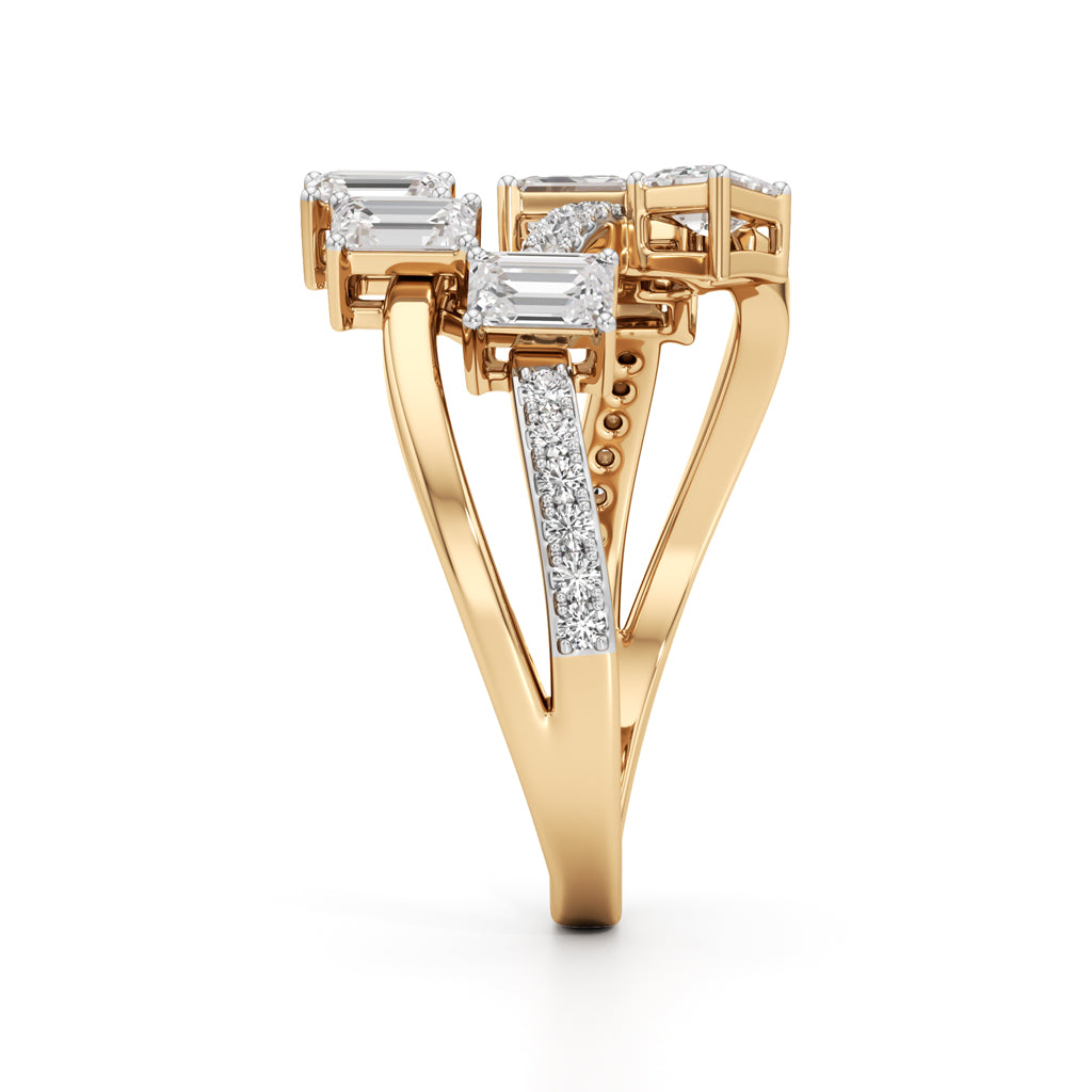 Celestara Emerald Dance Ring