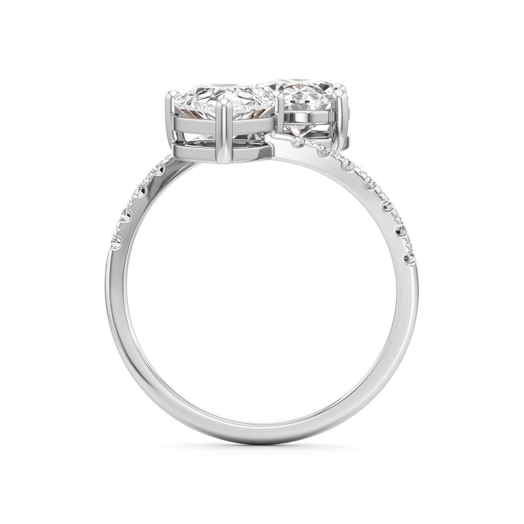 Celestia Duet Bypass Diamond Ring