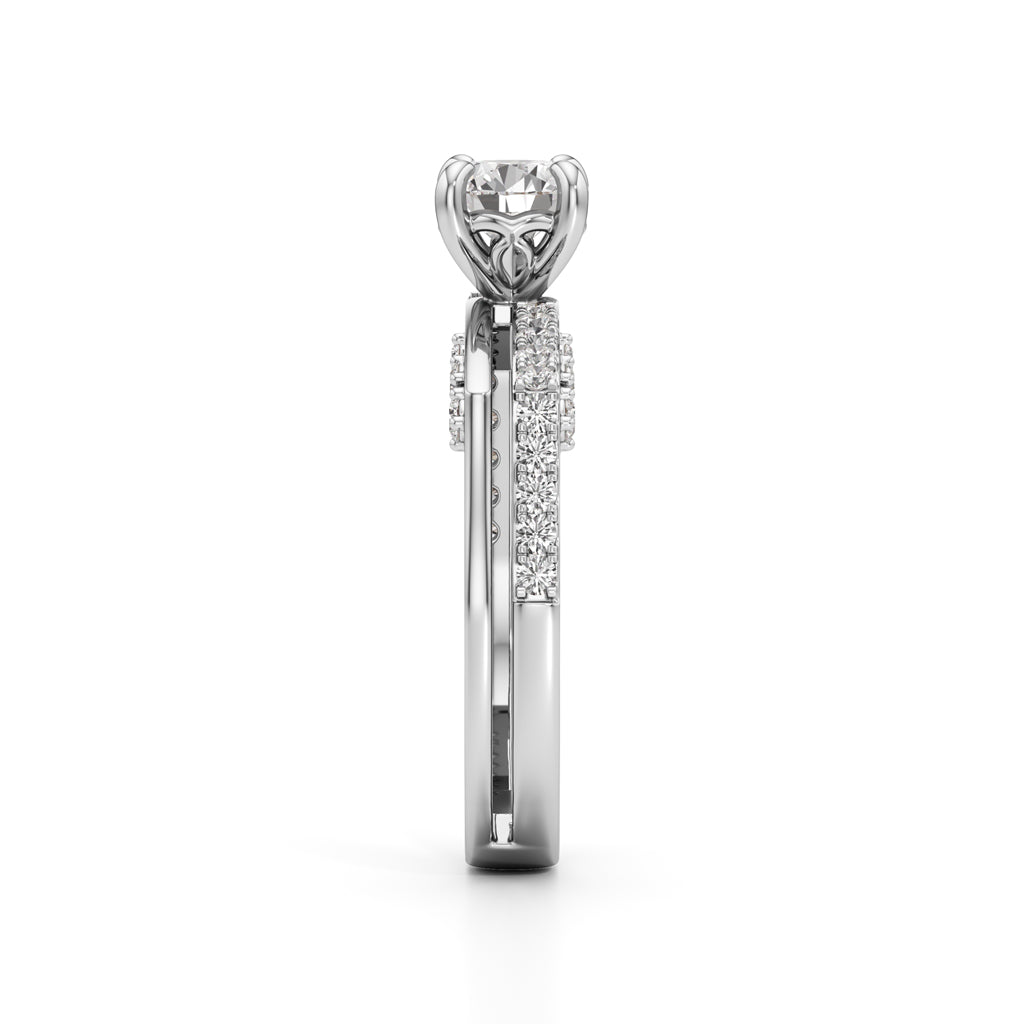 Celestia DualBand Solitaire Ring
