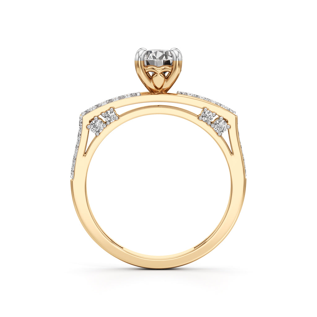 Celestia Dual-Band Solitaire Ring