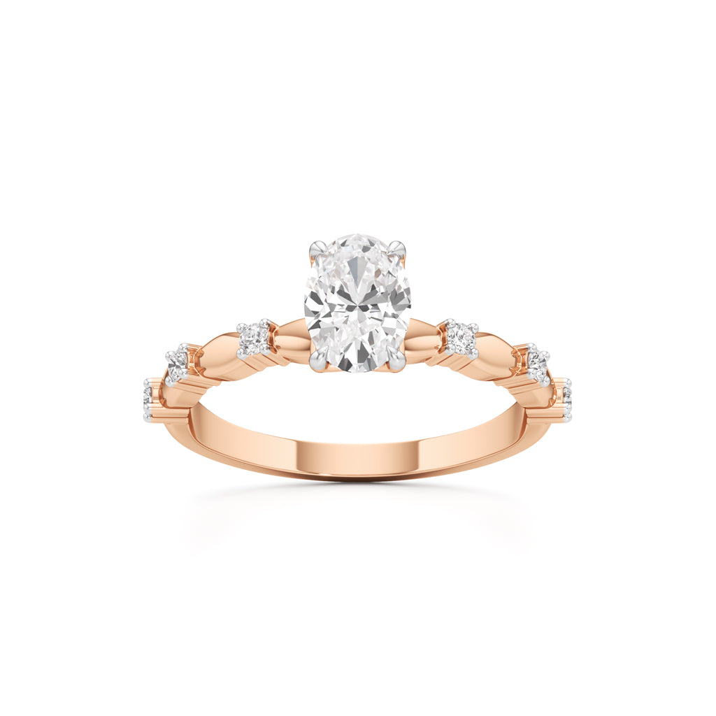 0.75Ct Oval Shape Everyday Wear Fashion