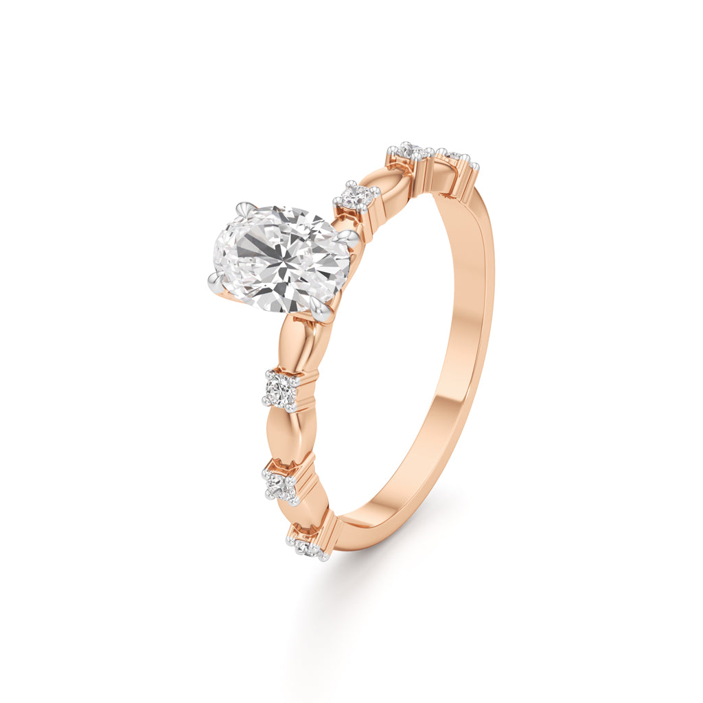 0.75Ct Oval Shape Everyday Wear Fashion
