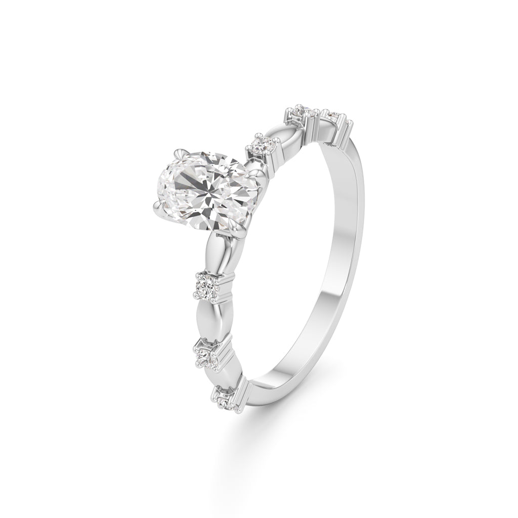 0.75Ct Oval Shape Everyday Wear Fashion