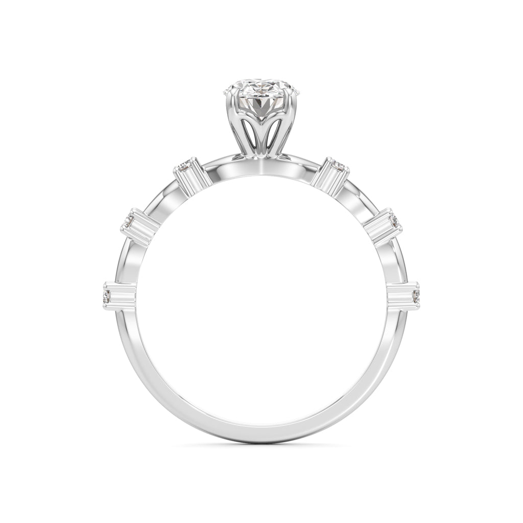 0.75Ct Oval Shape Everyday Wear Fashion