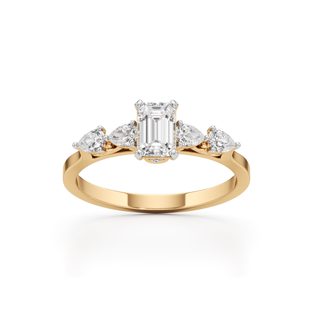 Regal Harmony Emerald Ring
