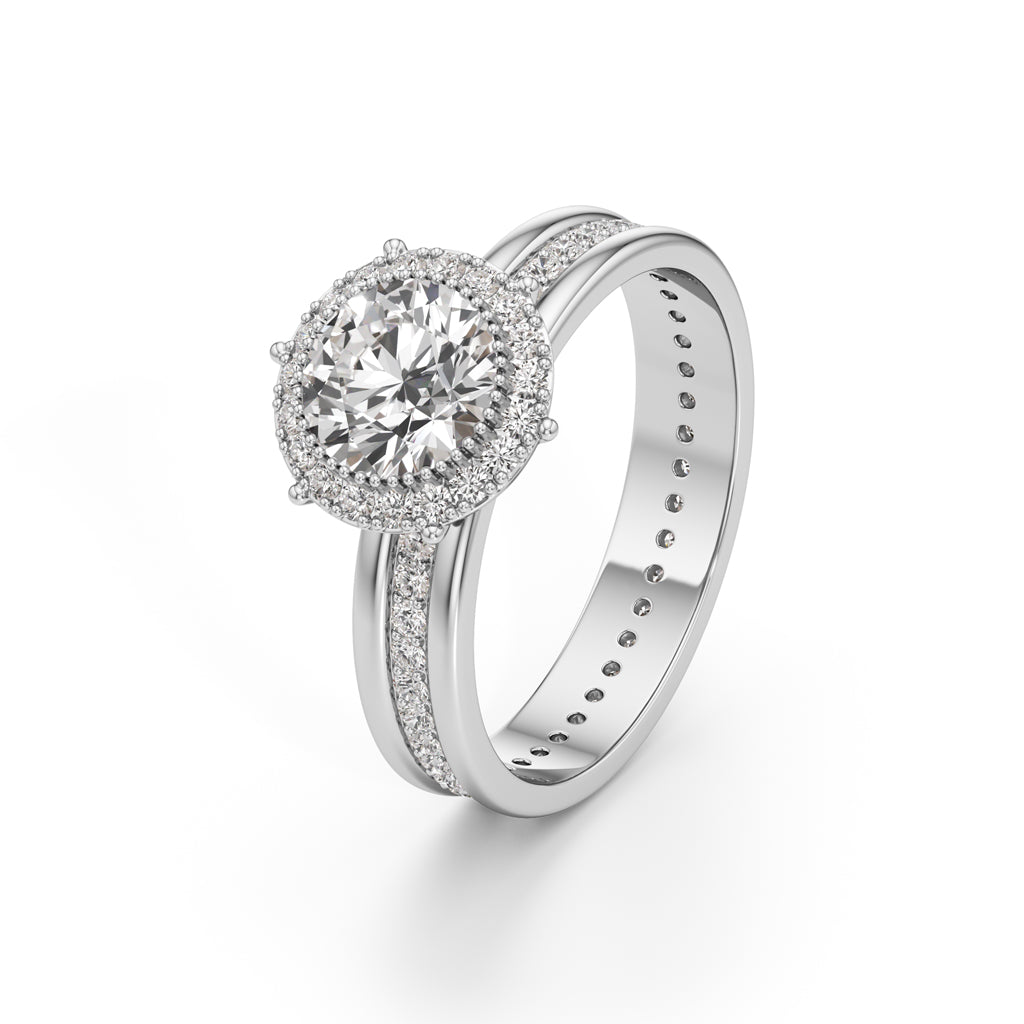 Celestia Double Halo Bridal Ring