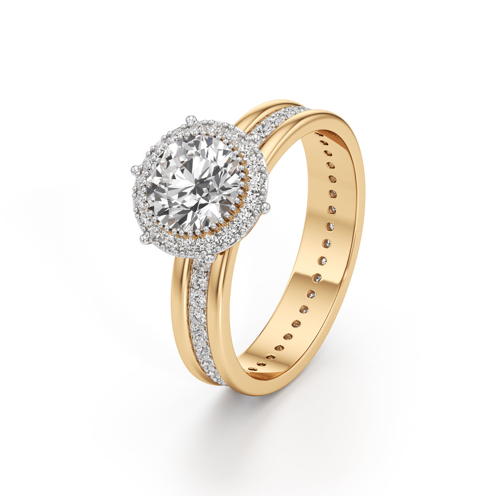 Celestia Double Halo Bridal Ring