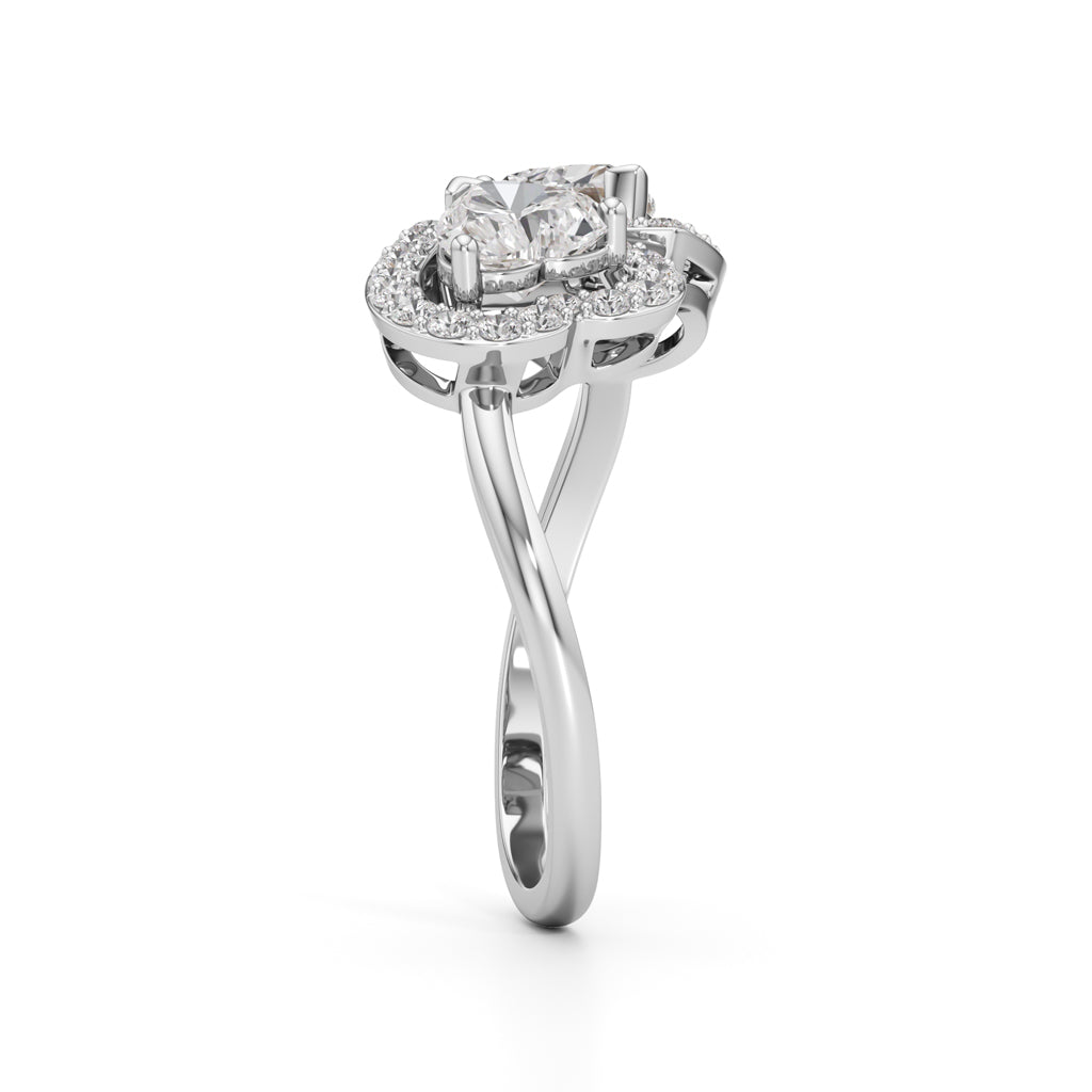 Amora Twin Heart Diamond Ring