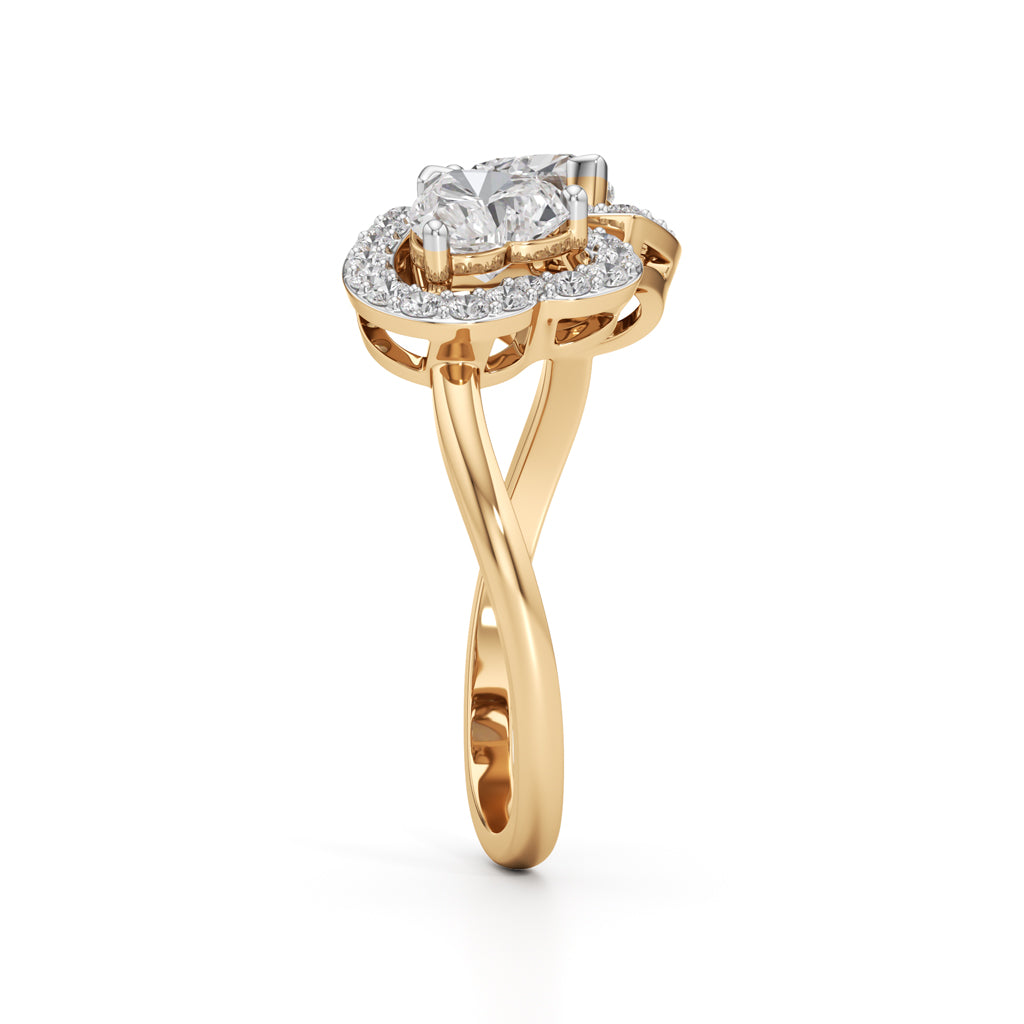 Amora Twin Heart Diamond Ring
