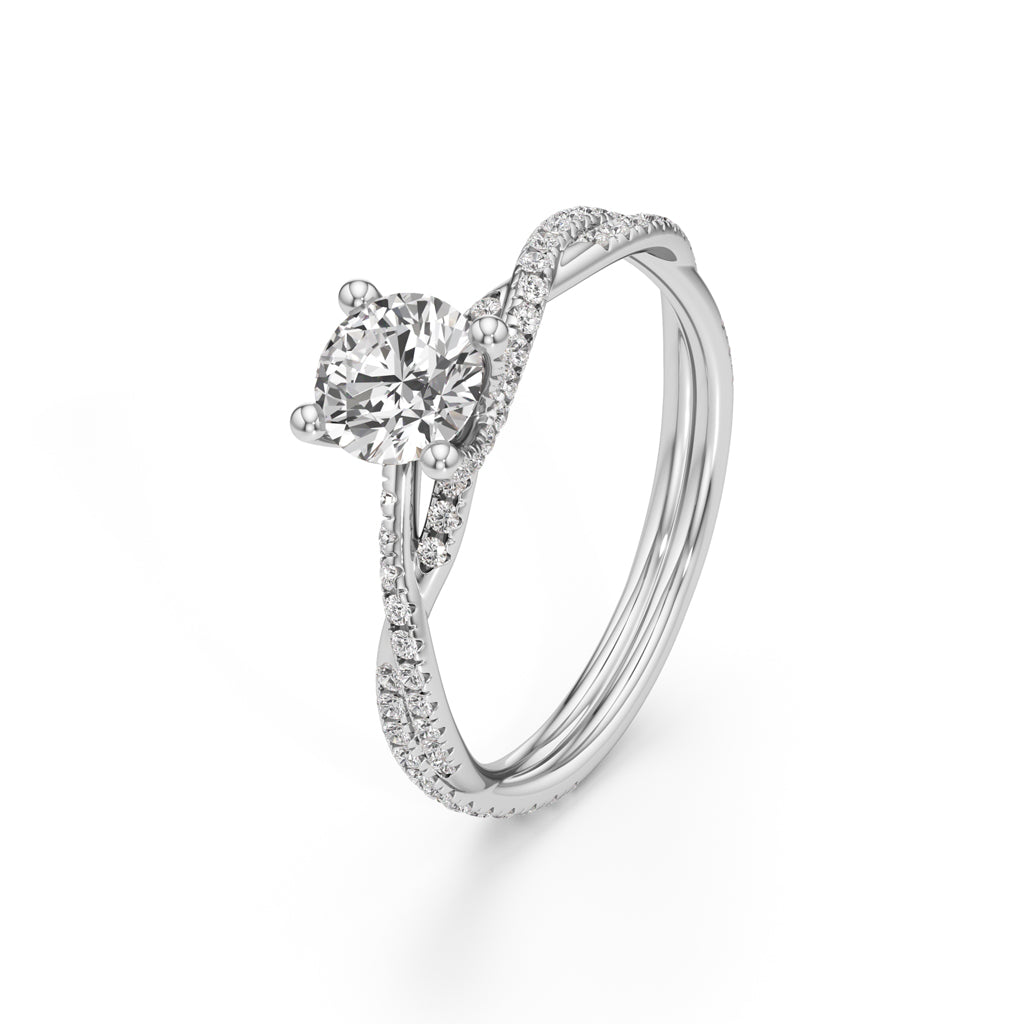 Twiluxe Embrace Solitaire Ring