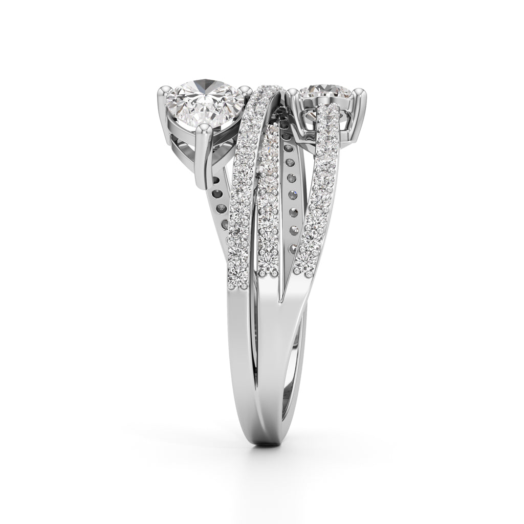 Celeste DualPear Statement Ring