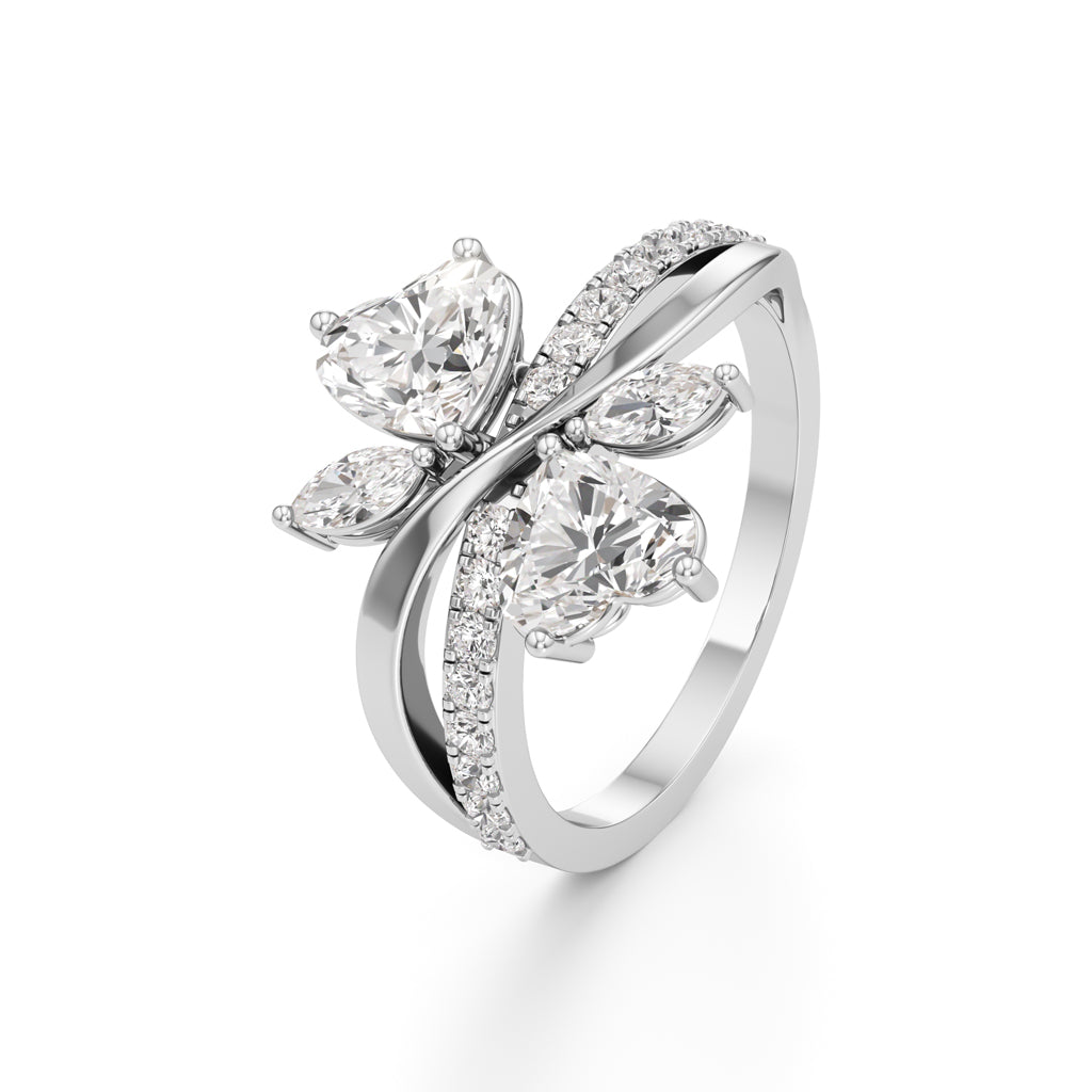 Liora Twist Floral Diamond Ring