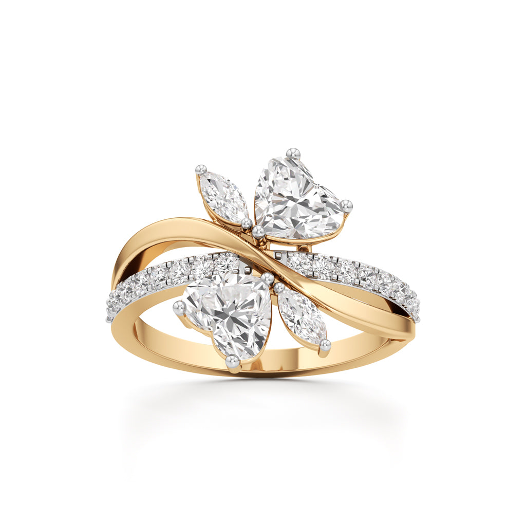 Liora Twist Floral Diamond Ring