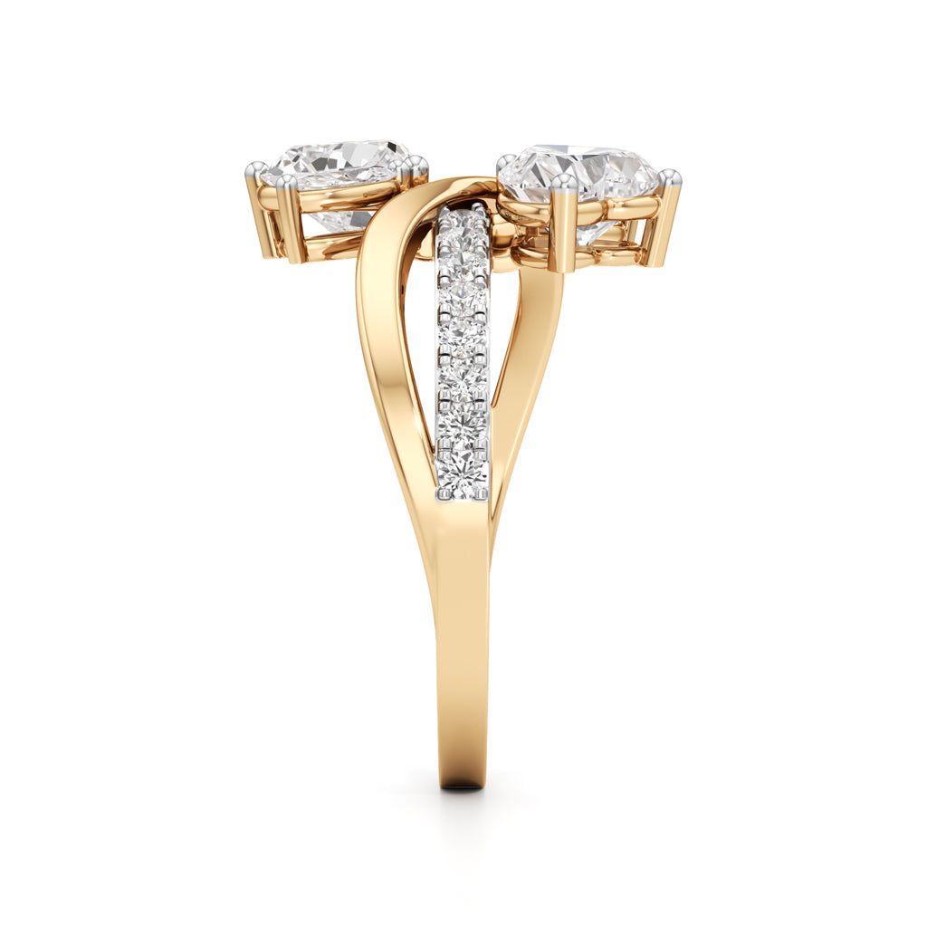 Liora Twist Floral Diamond Ring