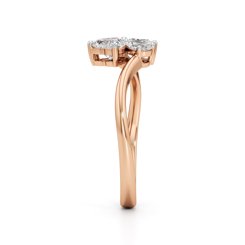 Golden Petal Whisper Ring