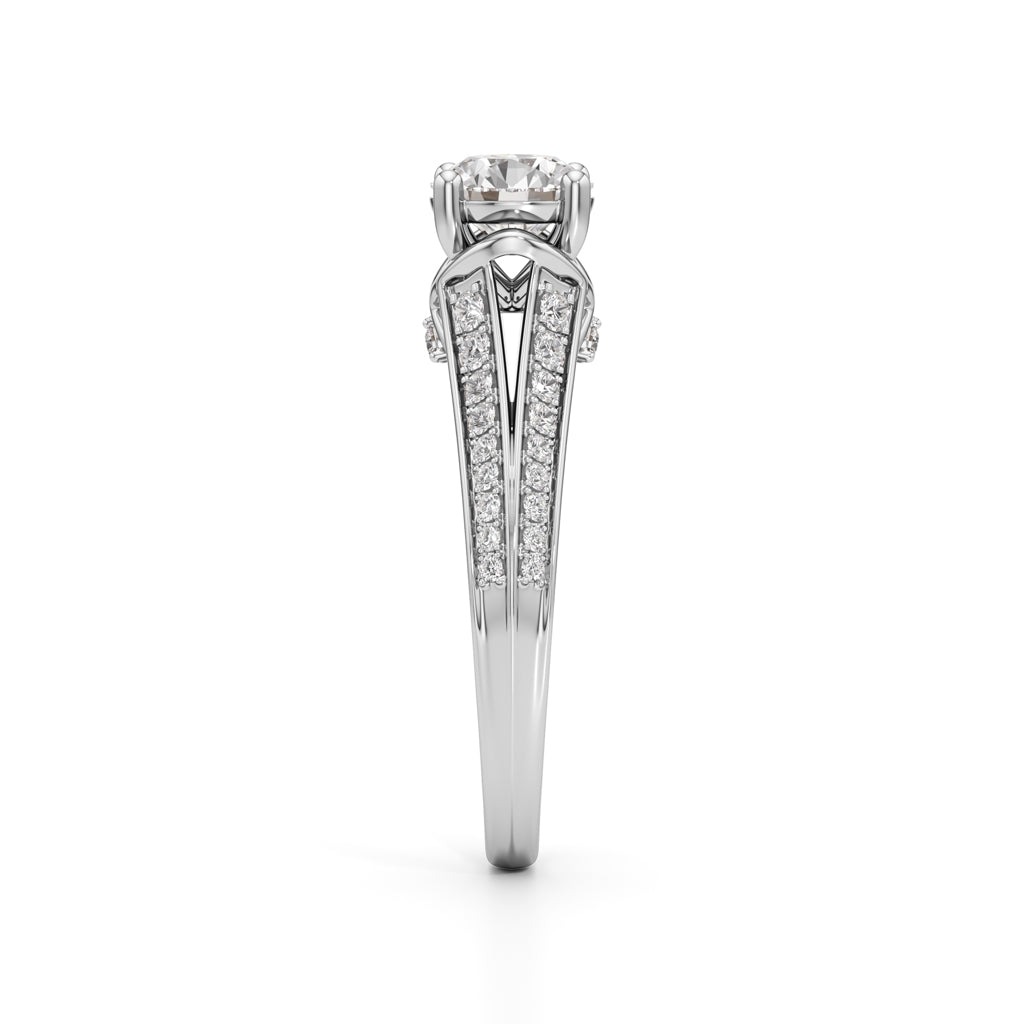 Split Shank Pave Engagement Ring