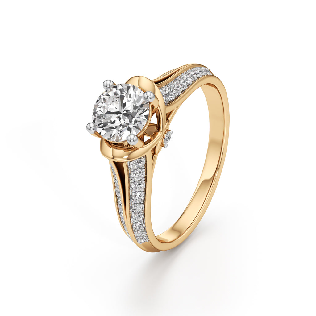 Split Shank Pave Engagement Ring