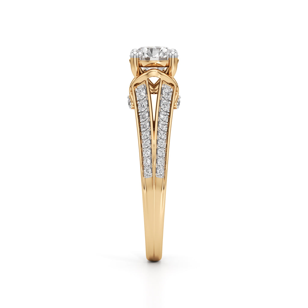 Split Shank Pave Engagement Ring