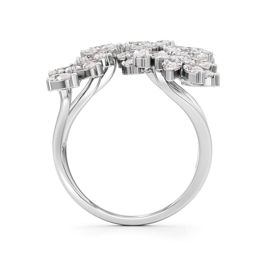 Whispering Leaves Diamond Statement Ring