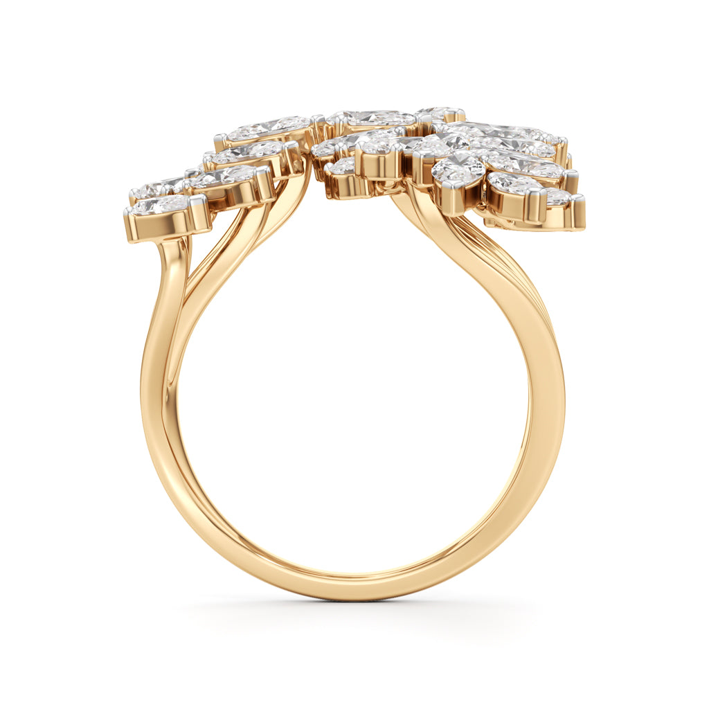 Whispering Leaves Diamond Statement Ring