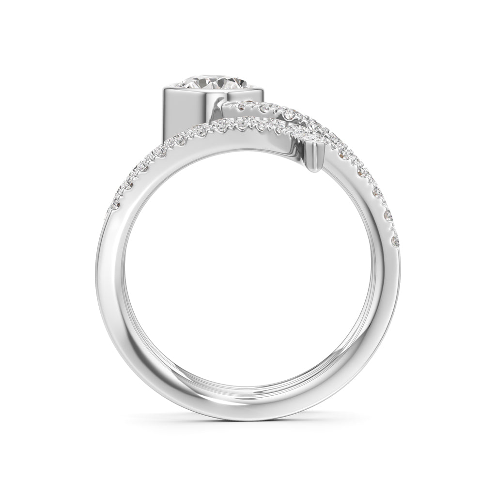 Dancing Pear Diamond Helix Ring