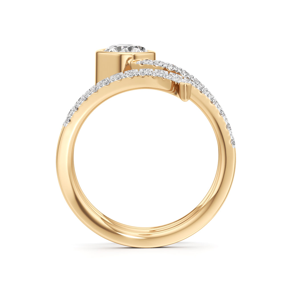 Dancing Pear Diamond Helix Ring