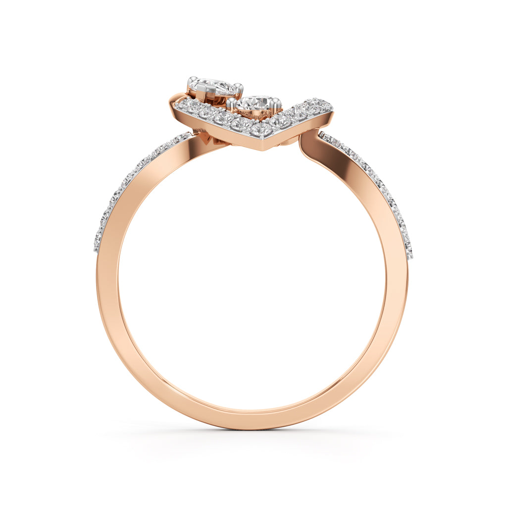 Lustre Pear and Whisper Ring