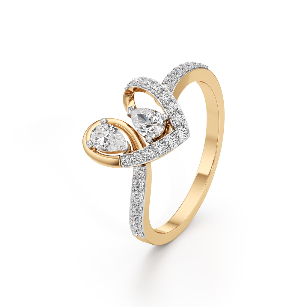 Lustre Pear and Whisper Ring