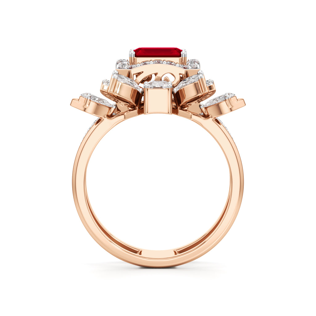 Crimson Bloom Luxe Ring