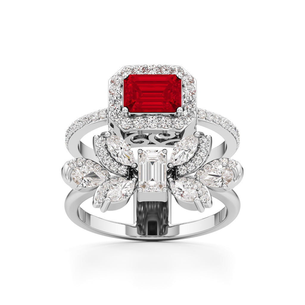 Crimson Bloom Luxe Ring