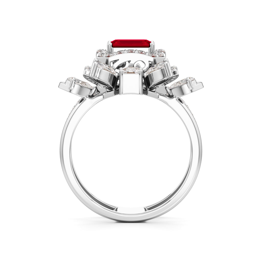 Crimson Bloom Luxe Ring