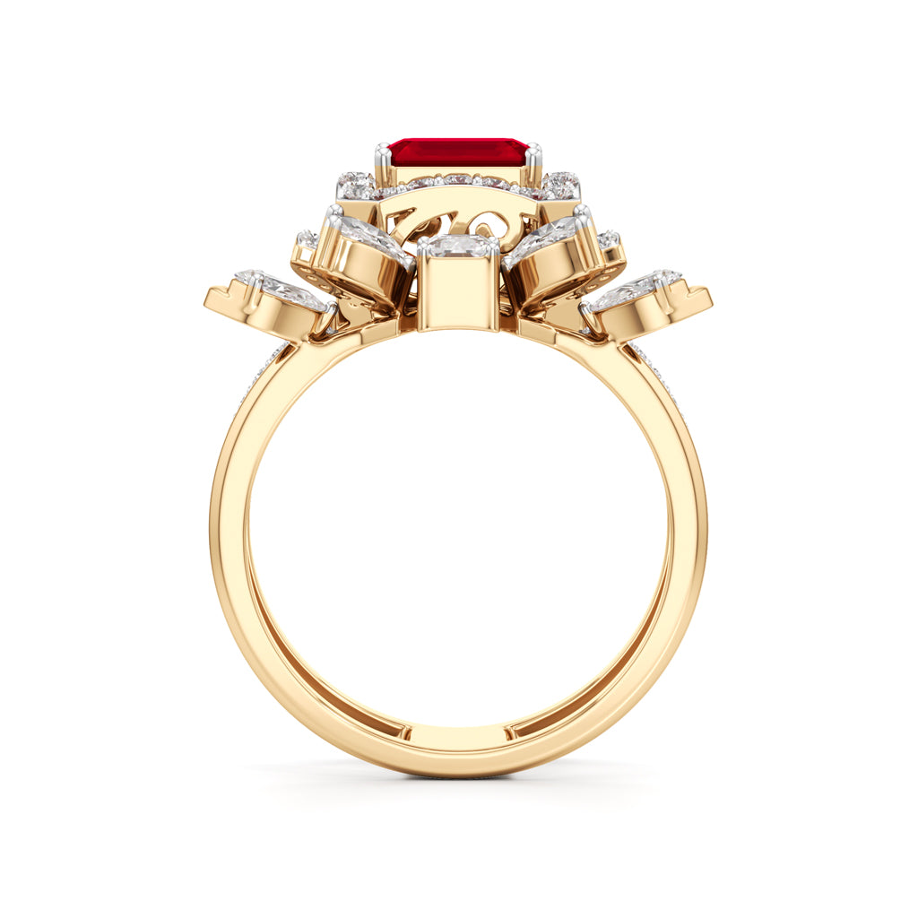 Crimson Bloom Luxe Ring