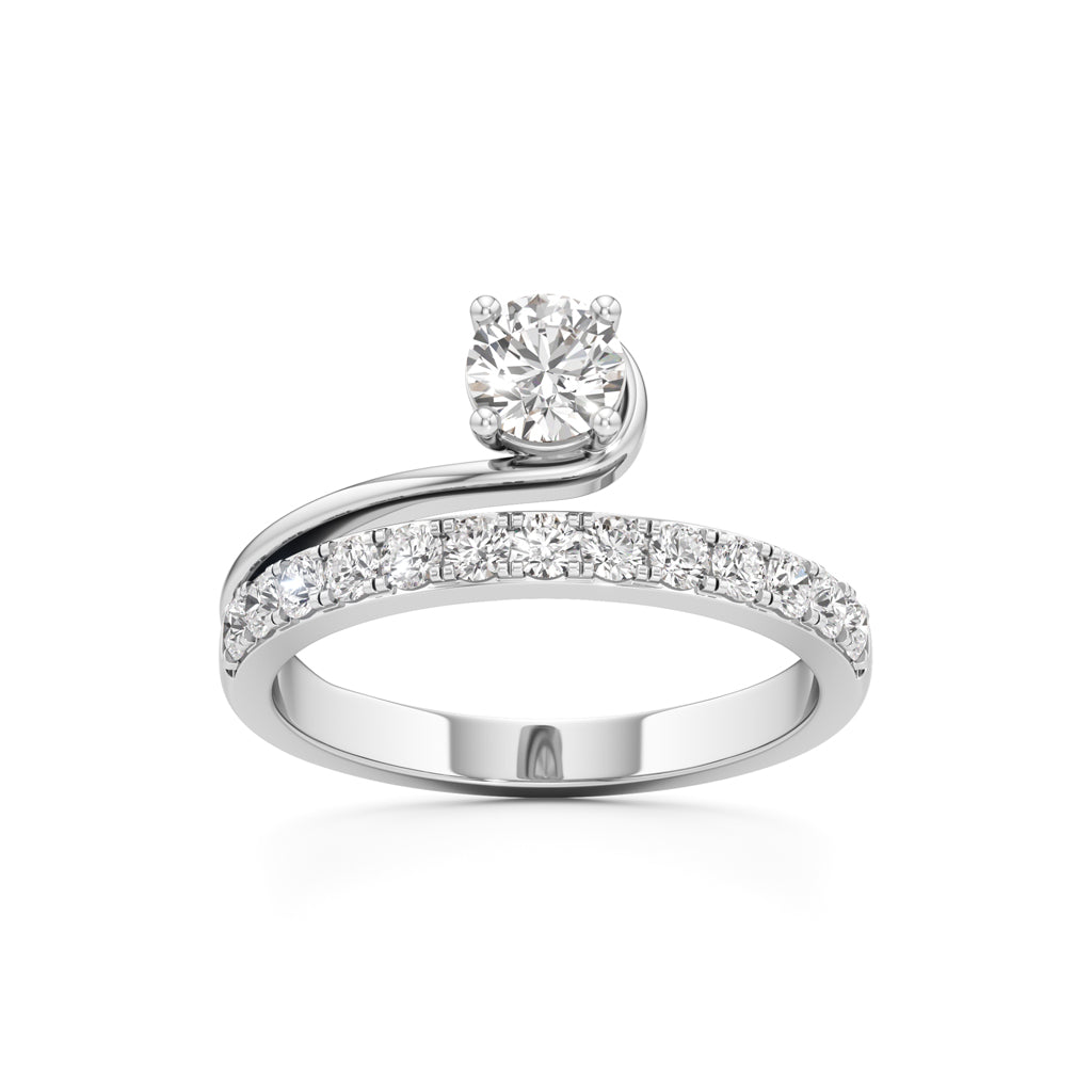 Swirl Embrace Diamond Ring