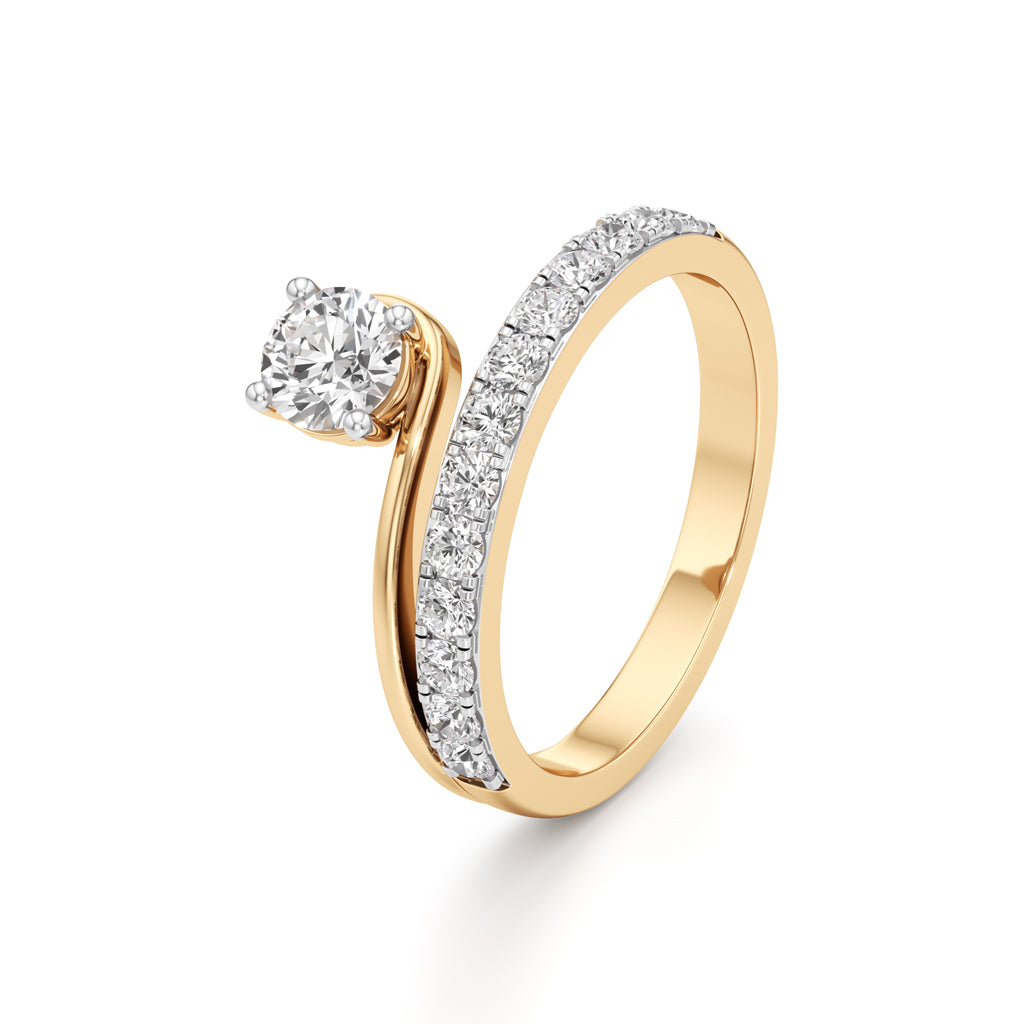 Swirl Embrace Diamond Ring