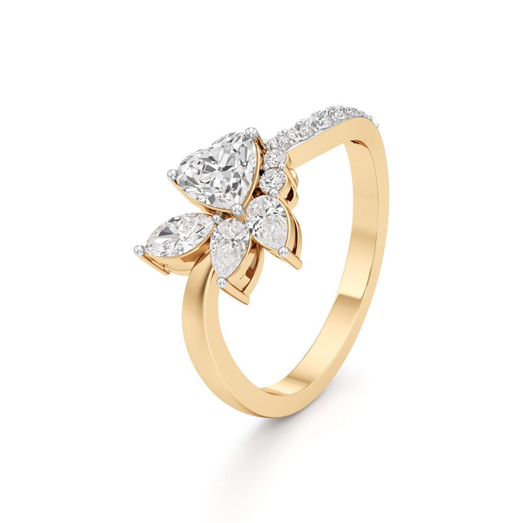 Whimsical Bloom Diamond Accent Ring