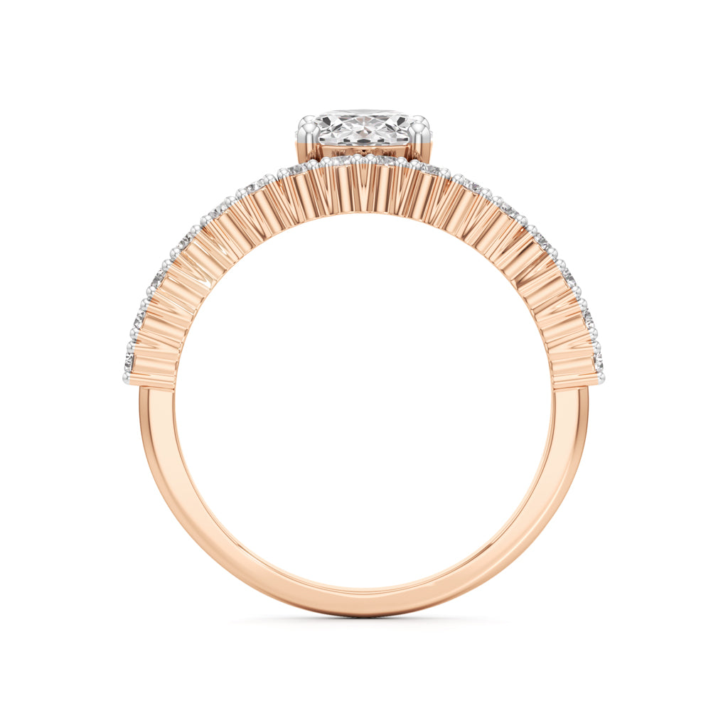 Graceful Embrace Oval Diamond Ring