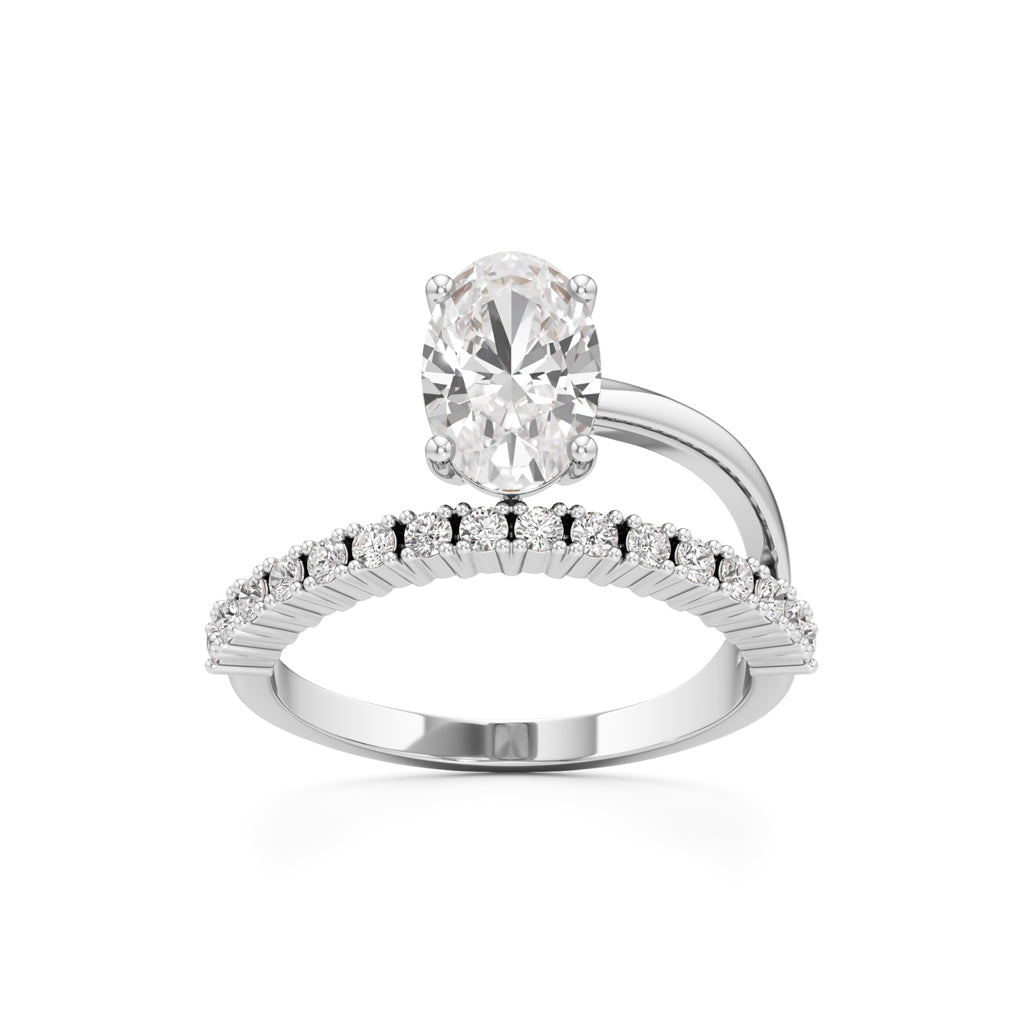 Graceful Embrace Oval Diamond Ring