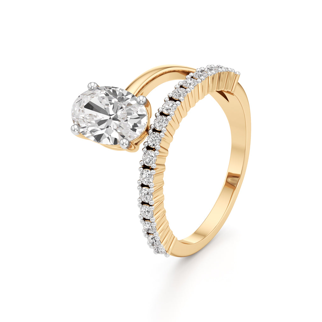Graceful Embrace Oval Diamond Ring
