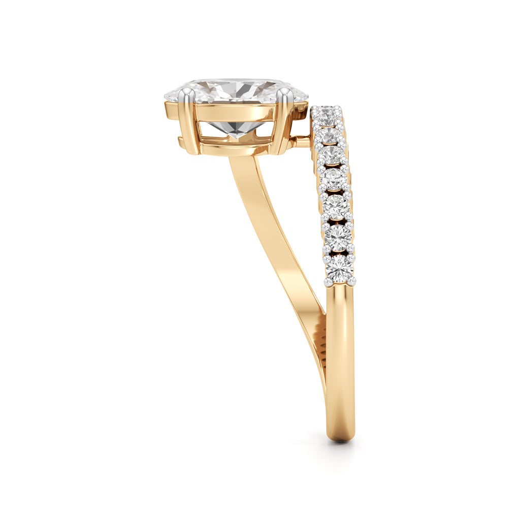 Graceful Embrace Oval Diamond Ring