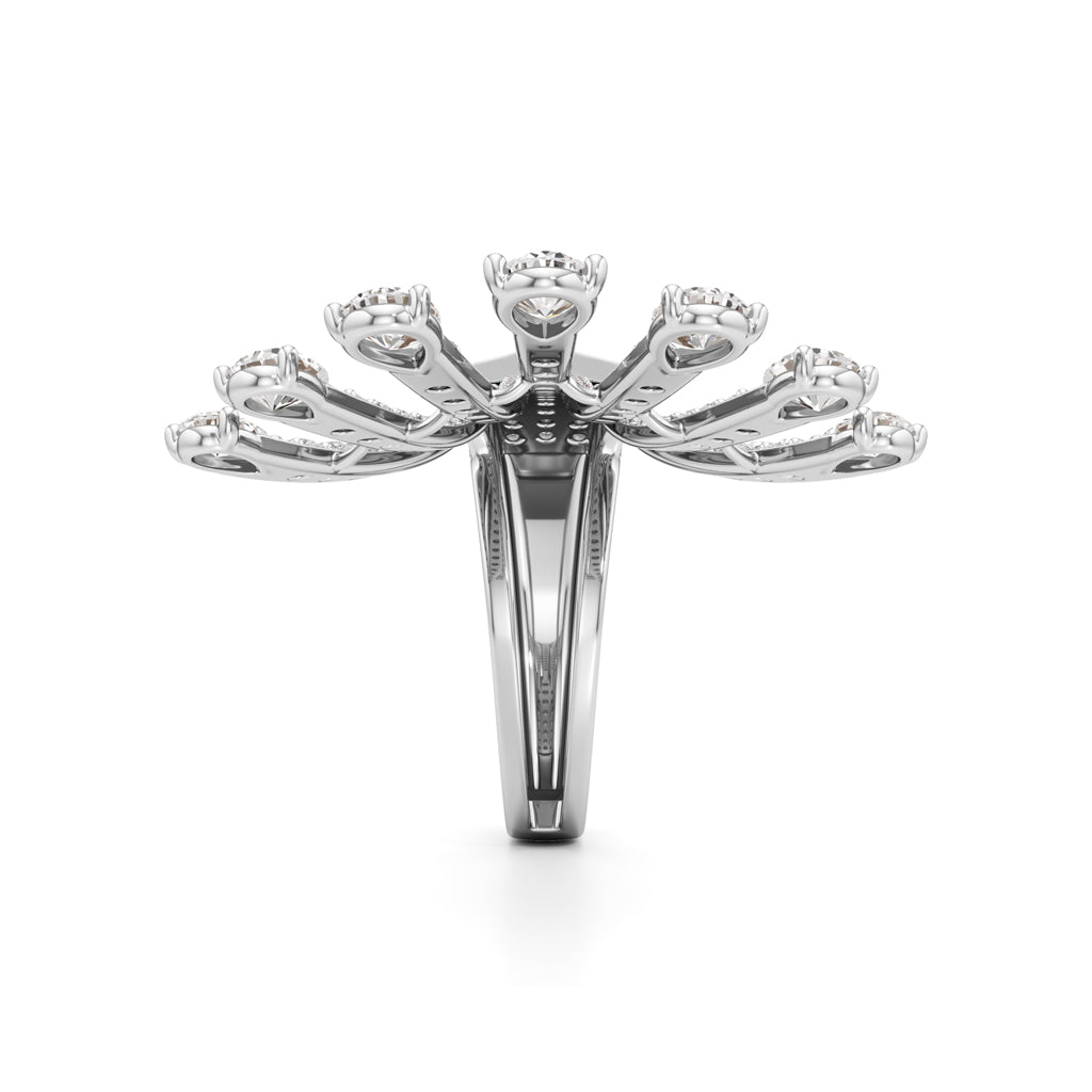 Diamond Fan Solstice Ring